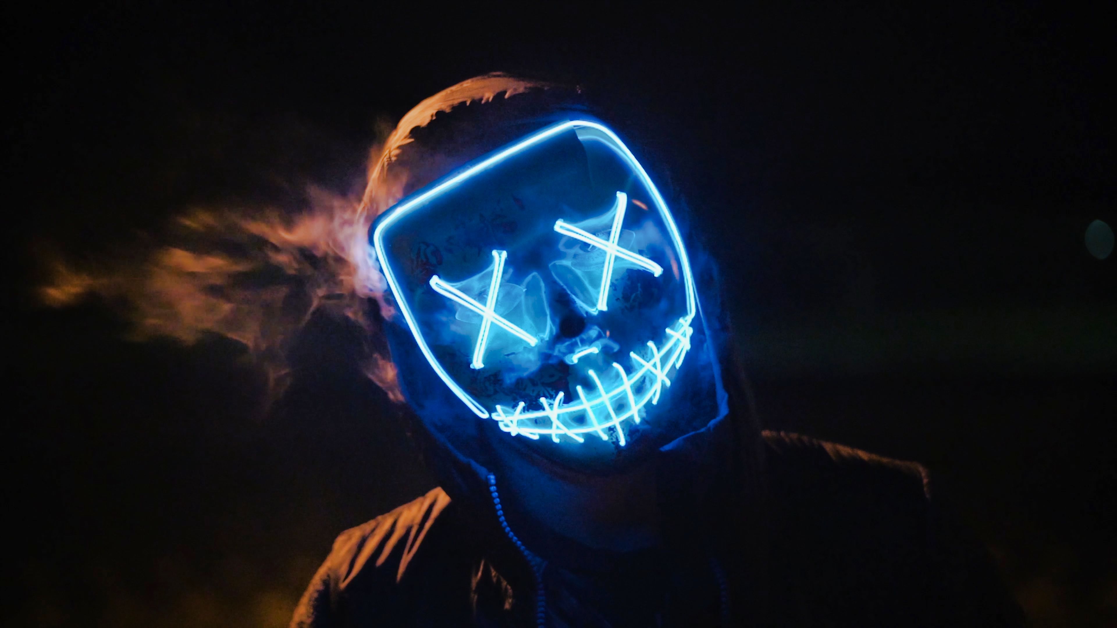 Mask Anonymous Night - HD Wallpaper